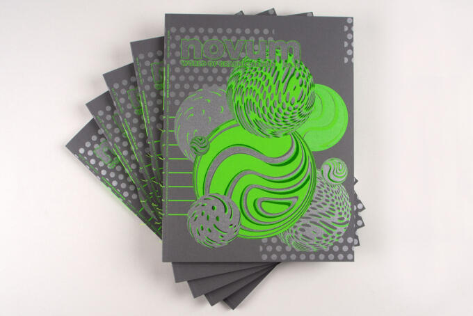 offene Fadenheftung Novum grüne Fäden