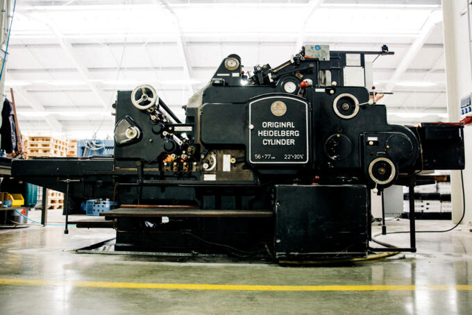 Prägemaschine Offsetdruck Heidelberg Zylinder