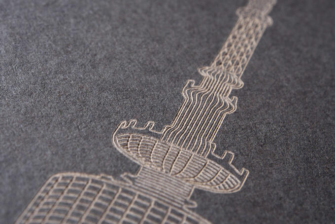 Lasergravur auf Gmund Papier