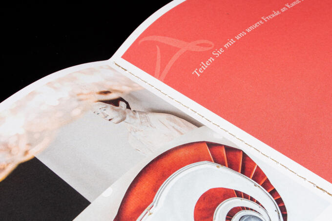 aufgeschlagene Steppstichheftung