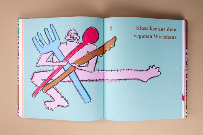 Vegan gedrucktes Kochbuch