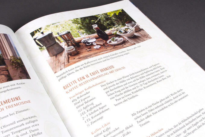 Kochbuch als Hardcover Fadenheftung