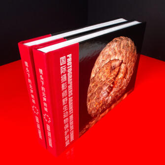 Buch mit Halbleineneneinband und Heißfolienprägung in Silber