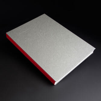 Steifbroschüre mit Fälzlband